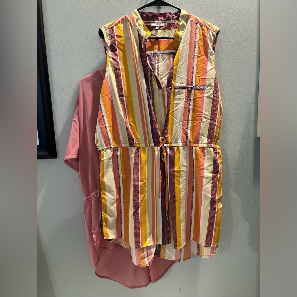Mileage (2) sleeveless blouses. Size 3x